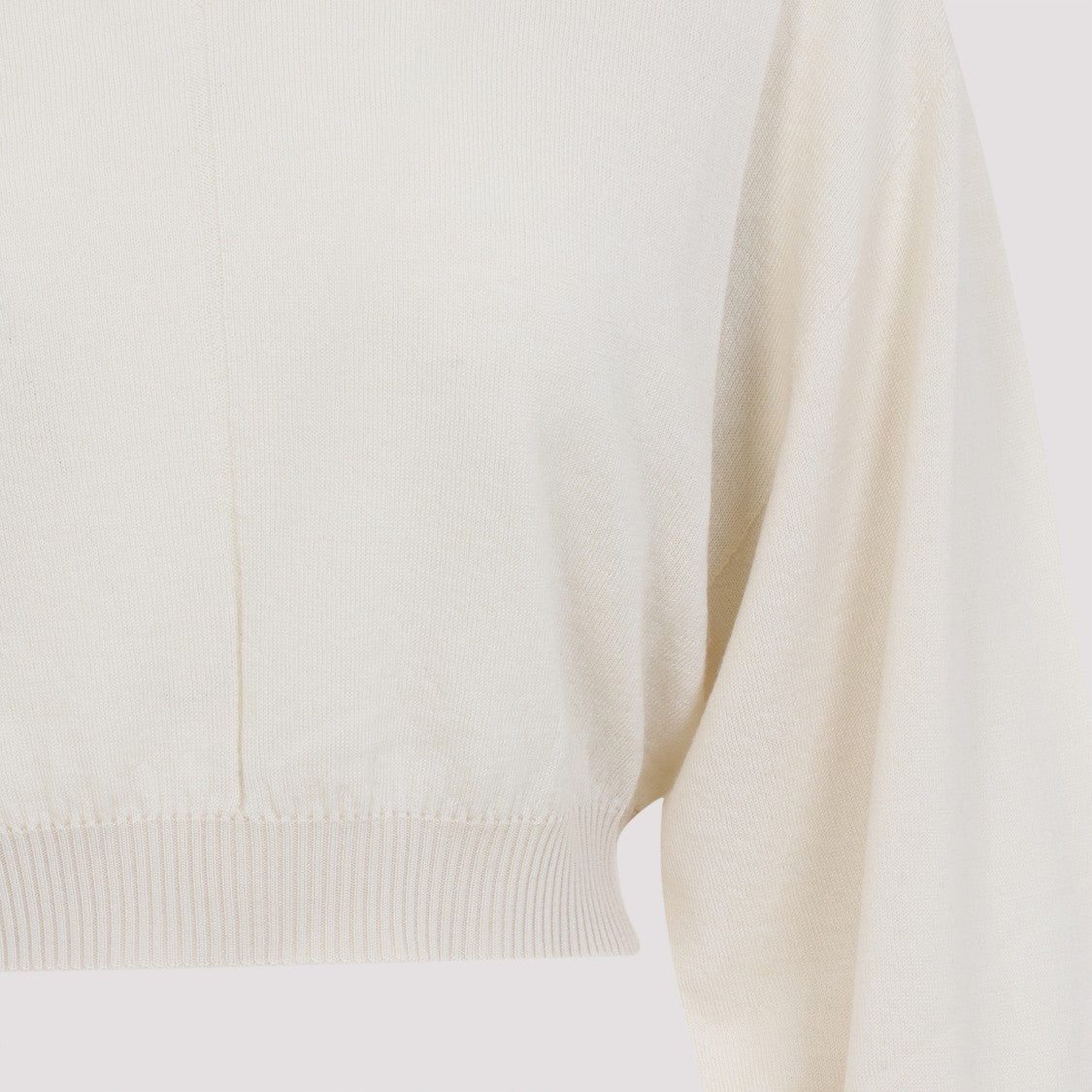 Rick Owens Cropped Hoodie With Relaxed Fit And Ribbed Hem
