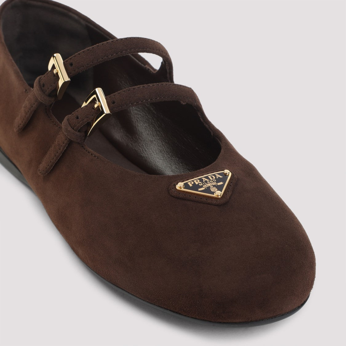 Prada Brown Suede Leather Ballerinas