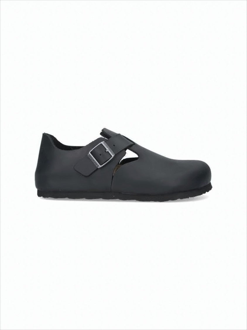 Birkenstock Closed-Toe Sandals With Adjustable Buckle And Suede Lining