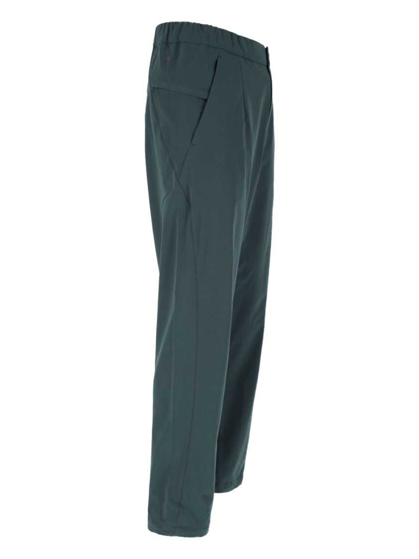 Goldwin Activewear Pants With Elasticized Waistband And Front Pleats