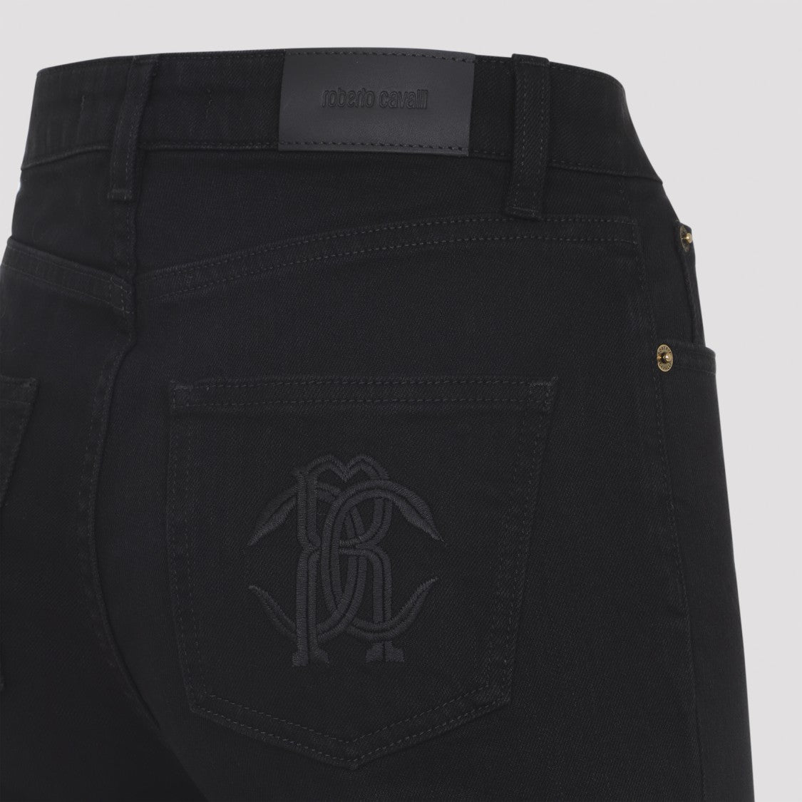 Roberto Cavalli Black Cotton Jeans
