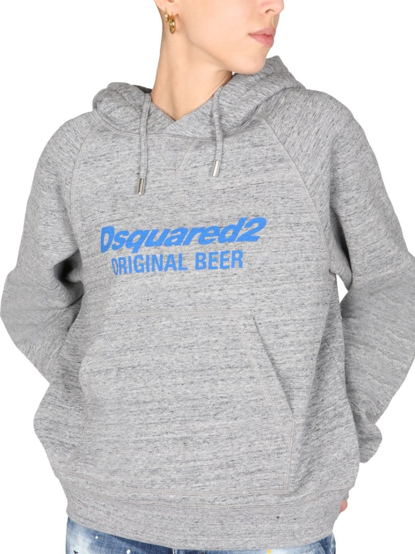 Dsquared2 Heathered Grey Hoodie