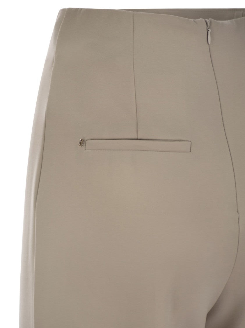 Sportmax Olea - High-Waisted Trousers In Scuba Jersey