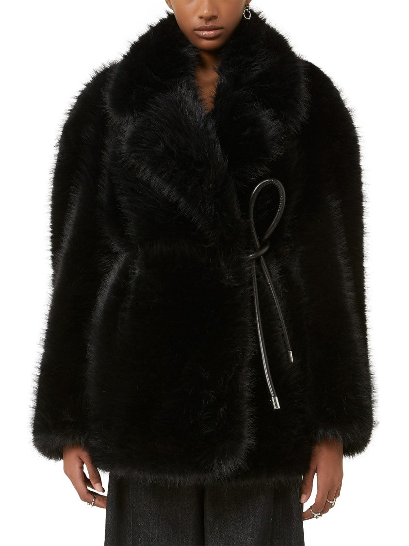 Max Mara Tailored Black Coat With Silhouette