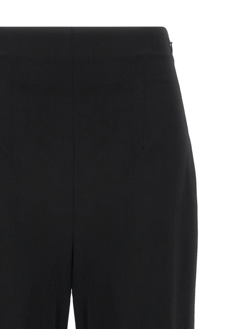 Alberta Ferretti Beaded High-Waisted Stretch Wool Pants