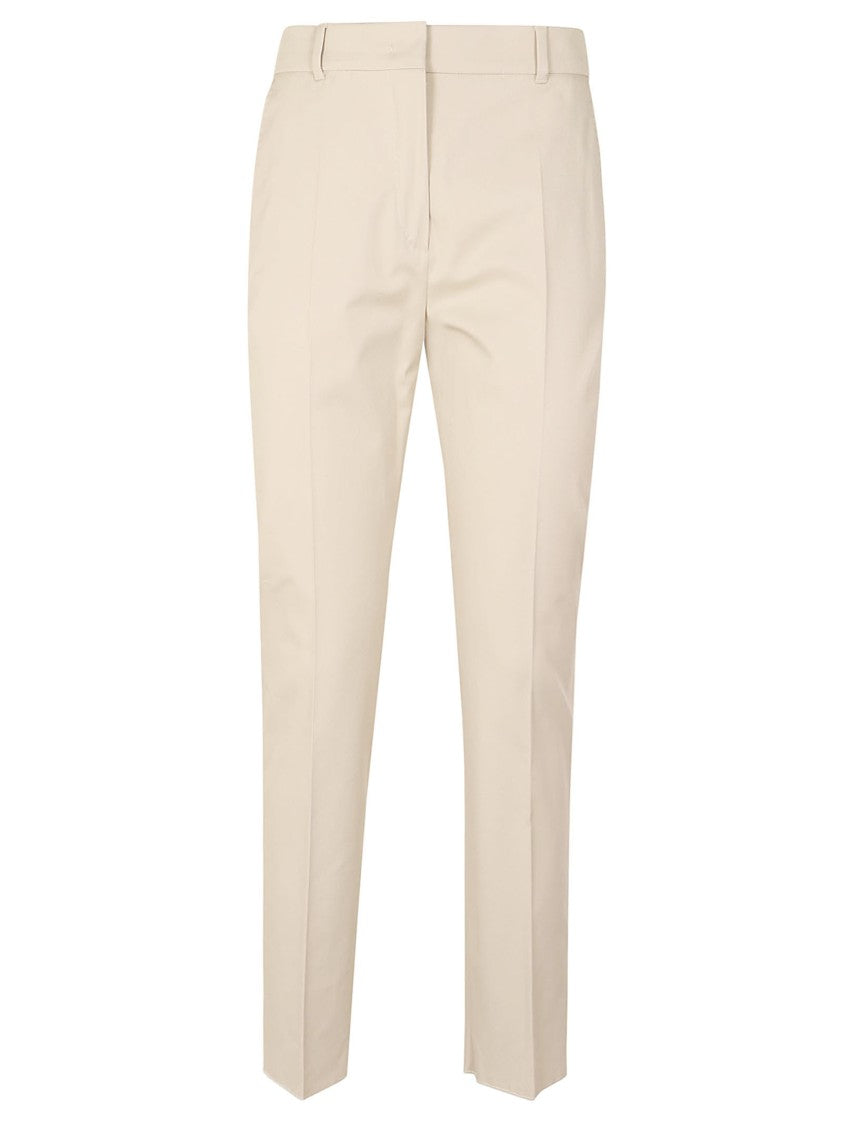 Max Mara Tailored Cotton Straight-Leg Trousers With Clean Lines