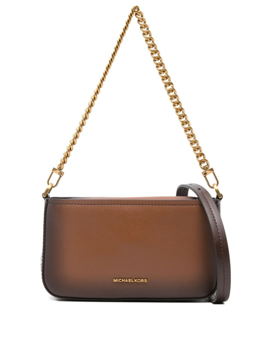 Michael Kors Brown Vitello Leather Shoulder Bag