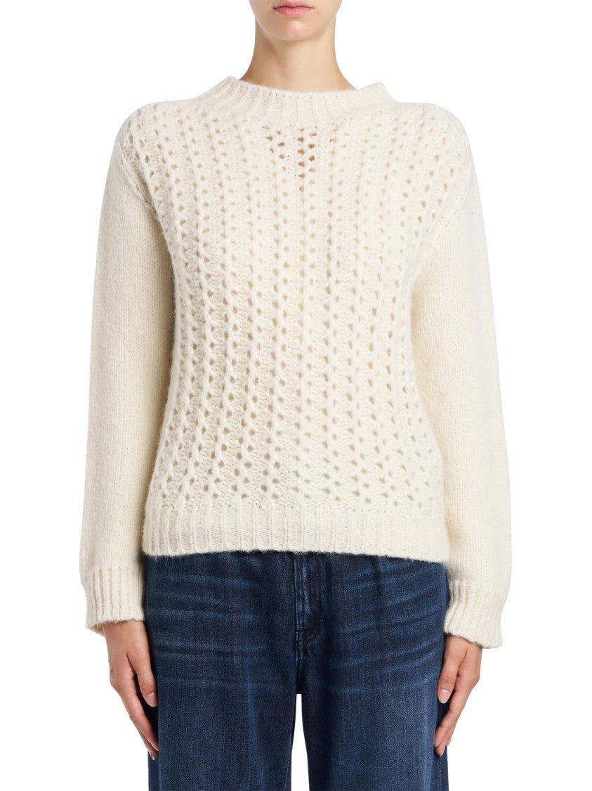Dondup White Sweater With Classic Fit