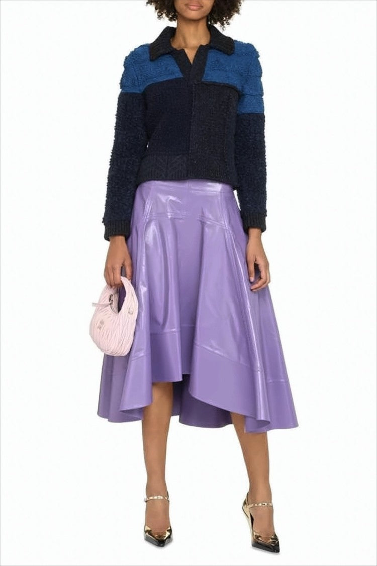 Bottega Veneta Patchwork Cropped Jacket With Textured Wool And Cashmere Blend