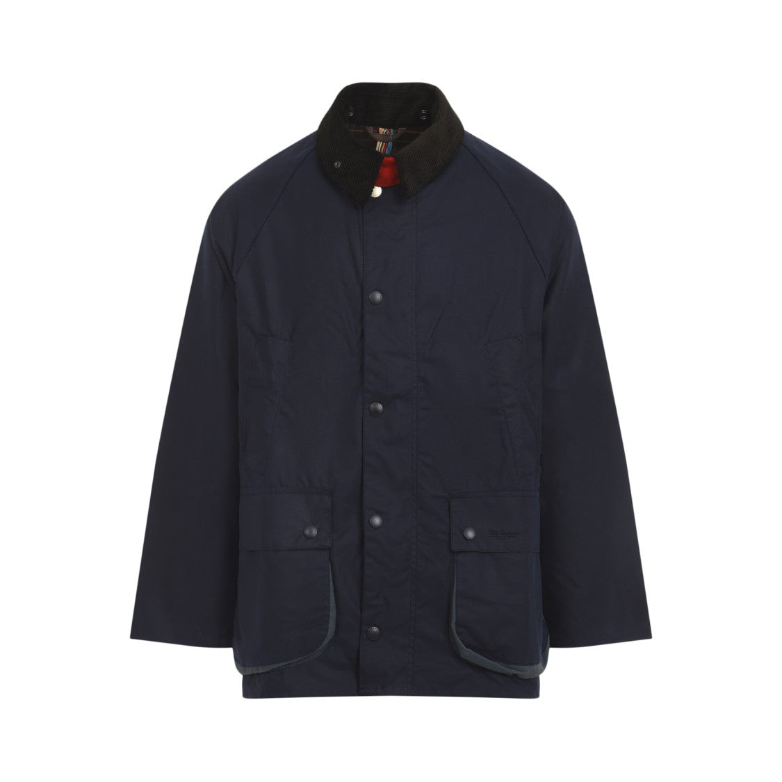 Barbour X Paul Smith Waxed Cotton Jacket With Corduroy Collar