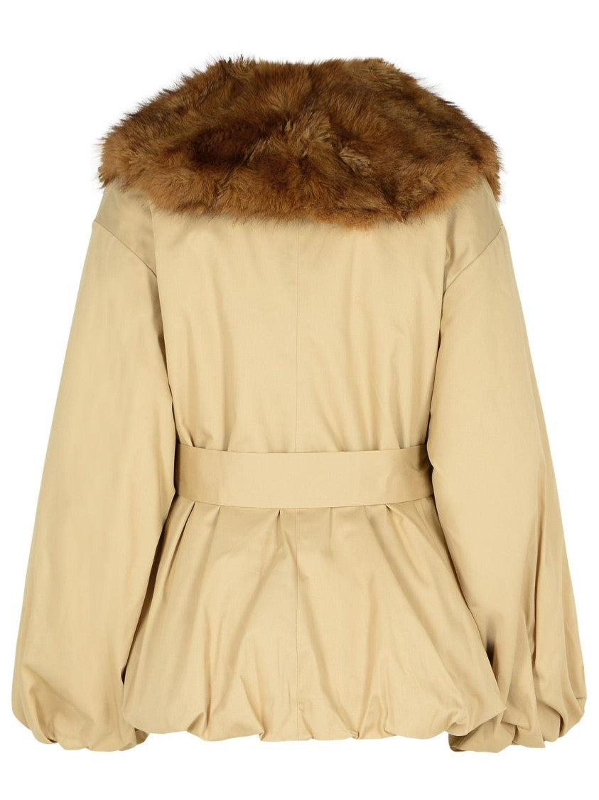 Rotate Donatella' Beige Cotton Blend Jacket