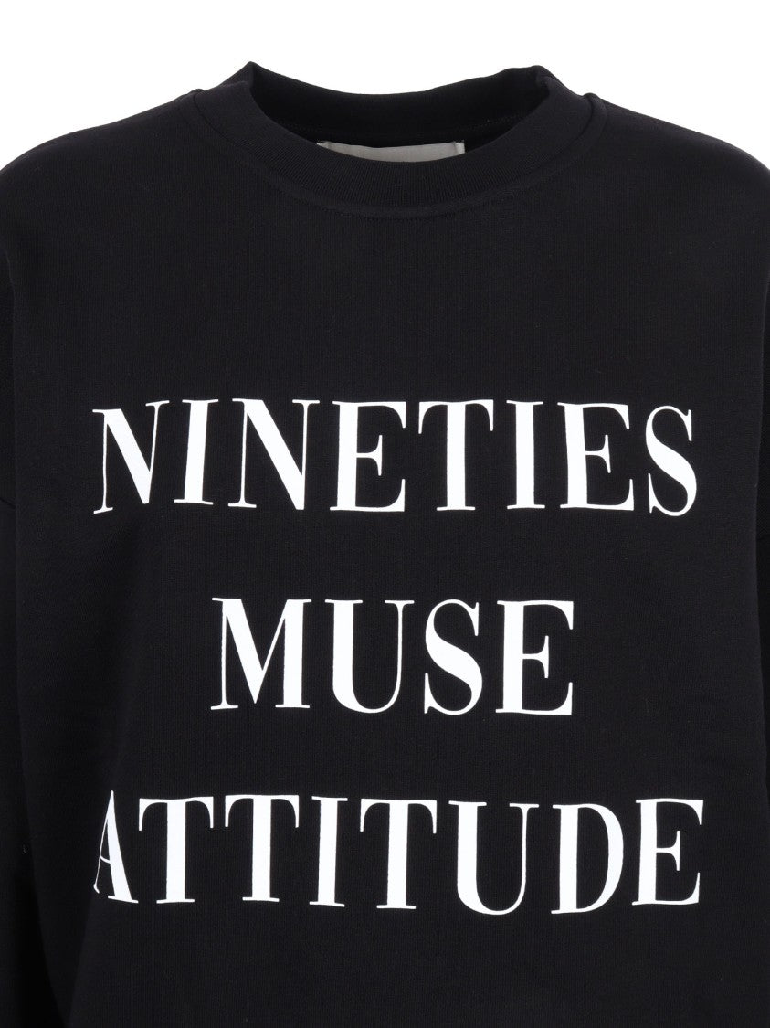 Elisabetta Franchi Oversized Sweatshirt With Bold 'Nineties Muse Attitude' Print