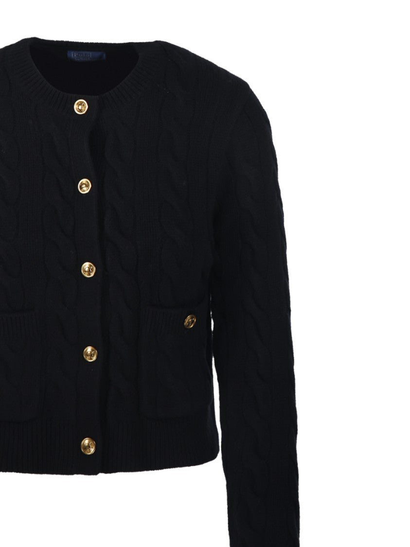 Polo Ralph Lauren Cropped Cable Knit Cardigan