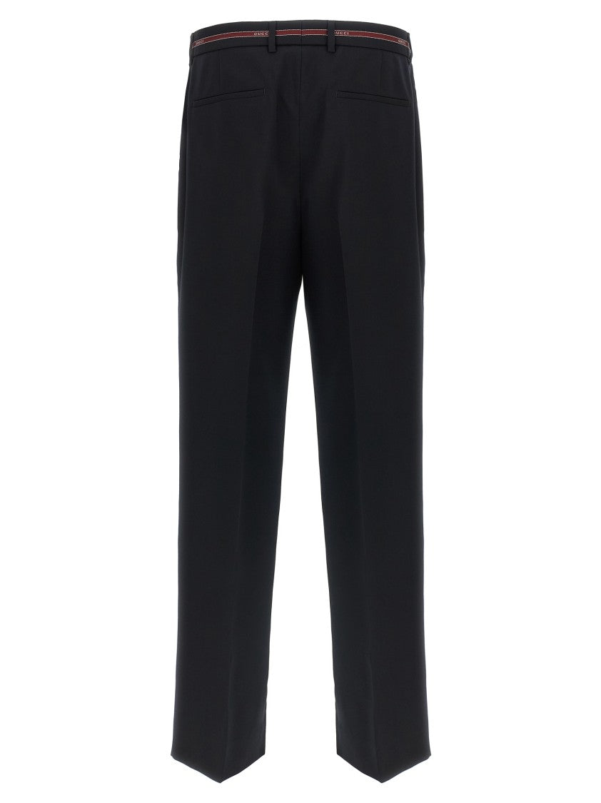 Gucci Wool Pants With Selvedge Detail And Tailored Finish