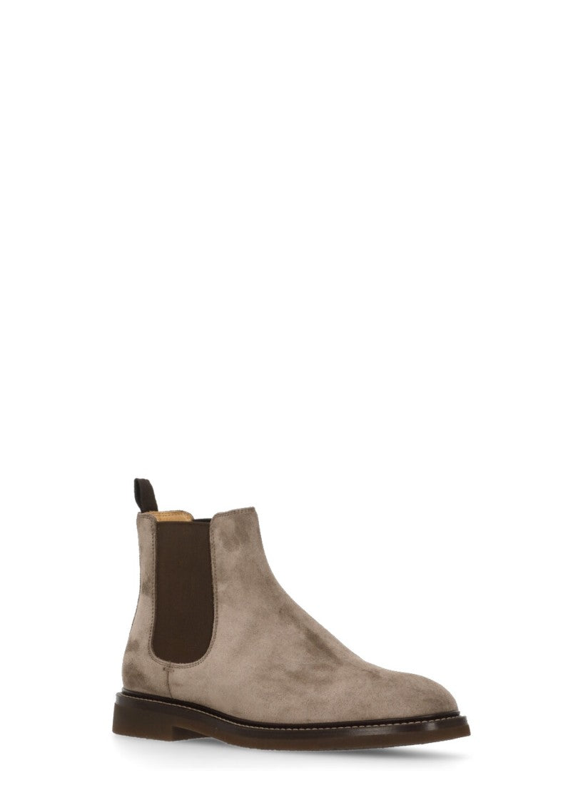 Brunello Cucinelli Chelsea Suede Leather Boots