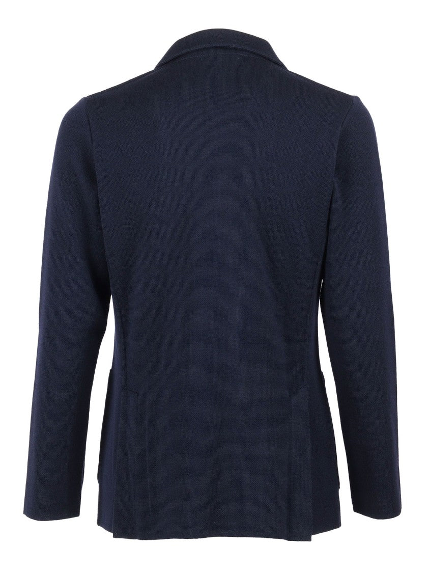 Lardini Double-Breasted Knit Jacket