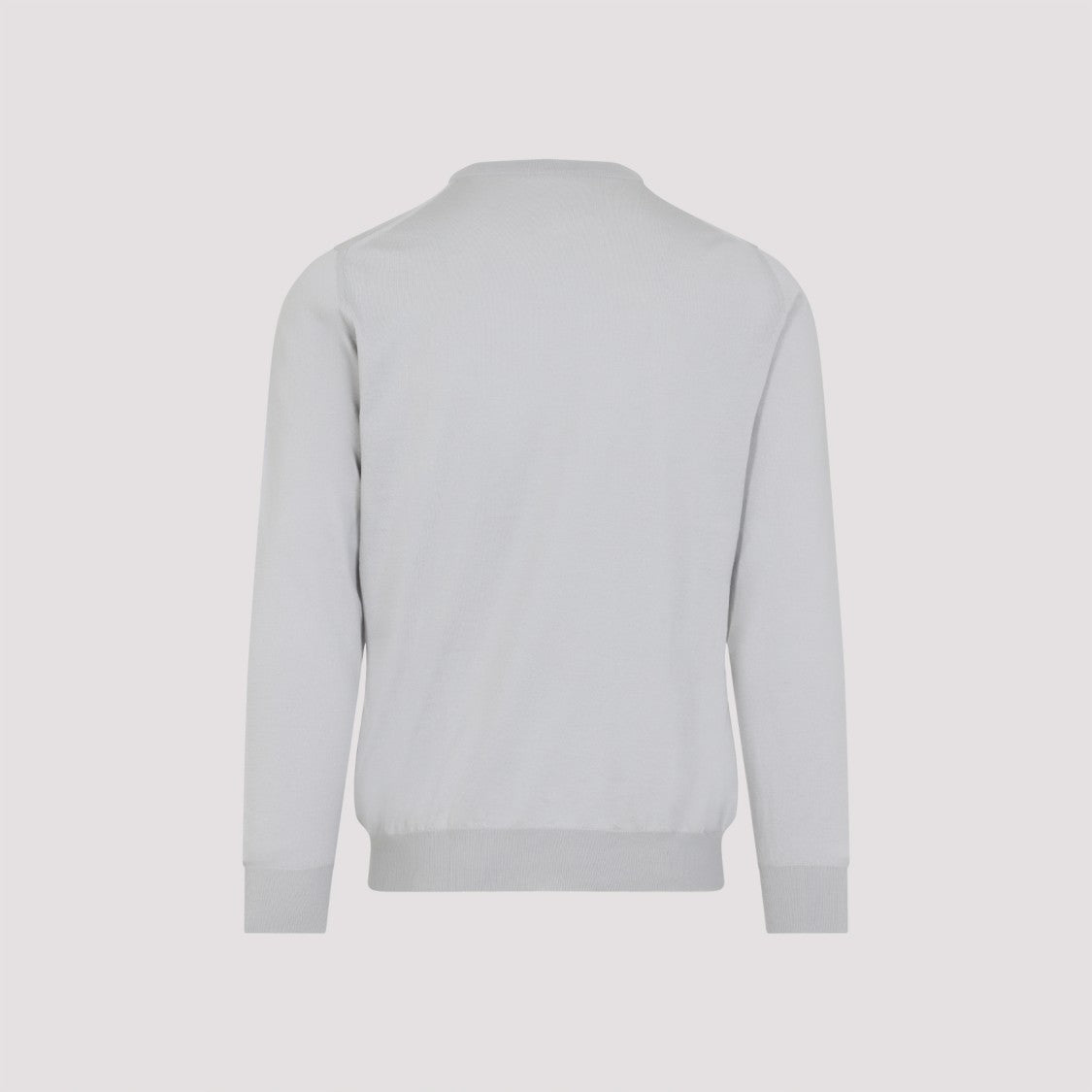 Kiton Relaxed Fit Crew Neck Sweater In Soft White Cotton