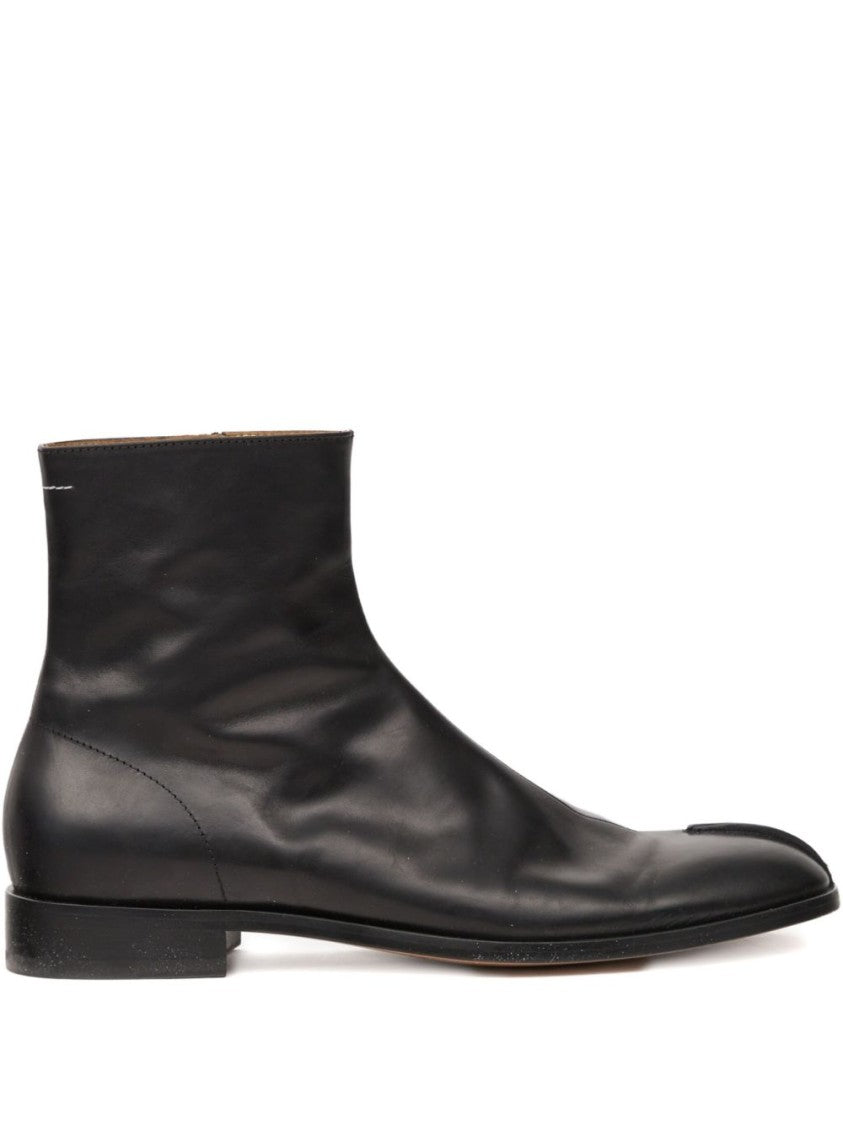 Mm6 By Maison Margiela Black Ankle Boots With Pointed Toe