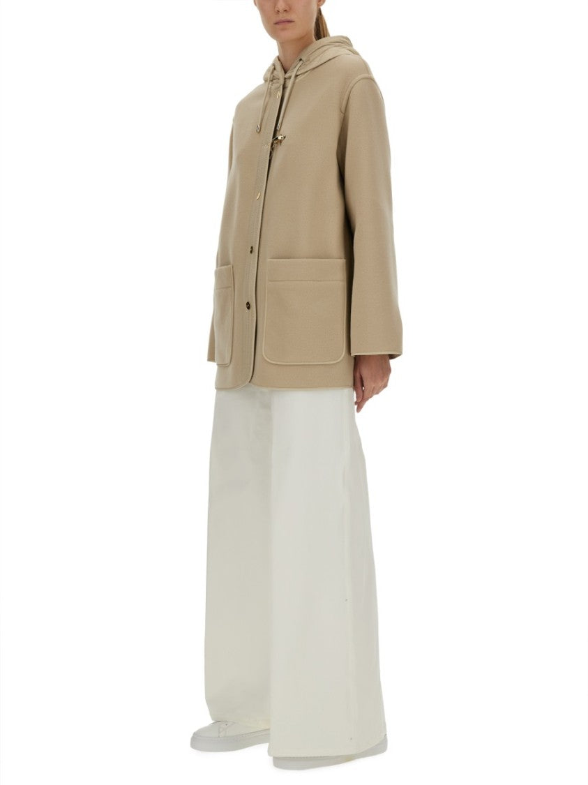 Fay Bimaterial Caban Cape