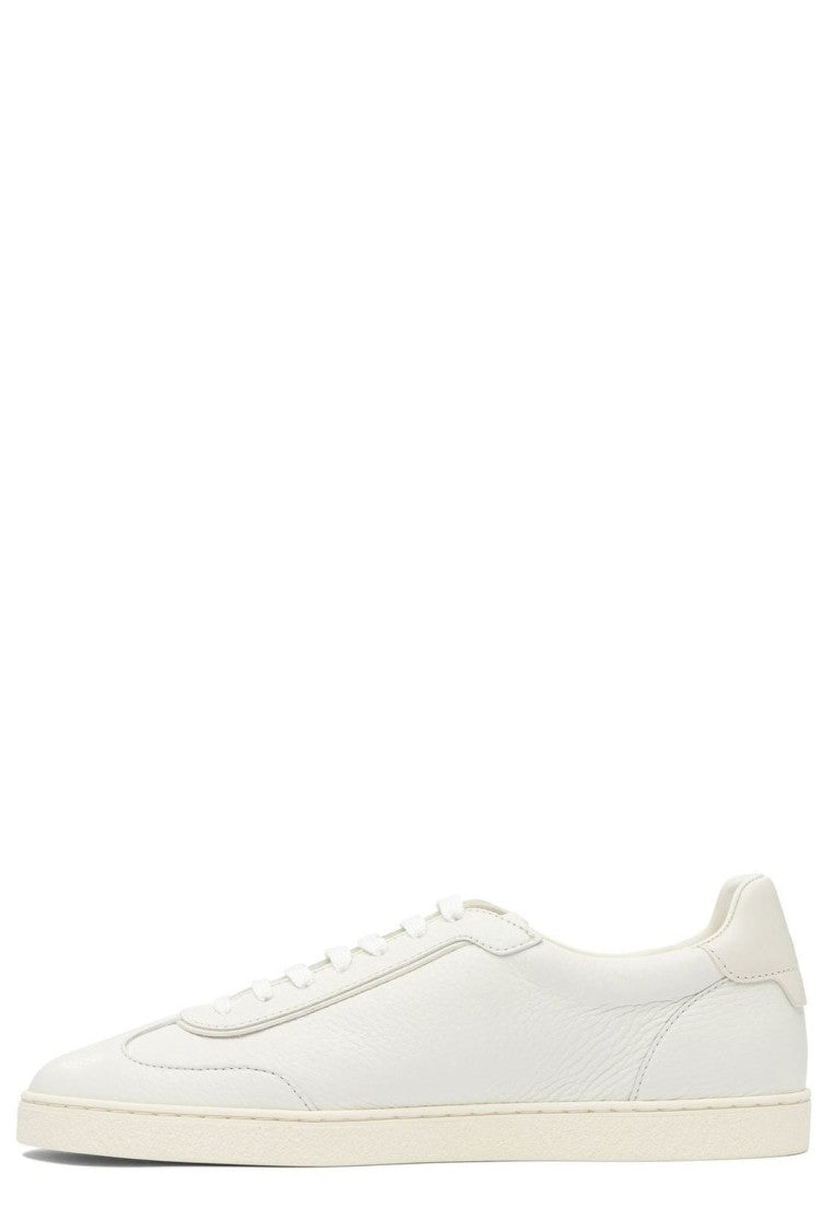 Brunello Cucinelli Minimalist Calf Leather Low-Top Sneakers