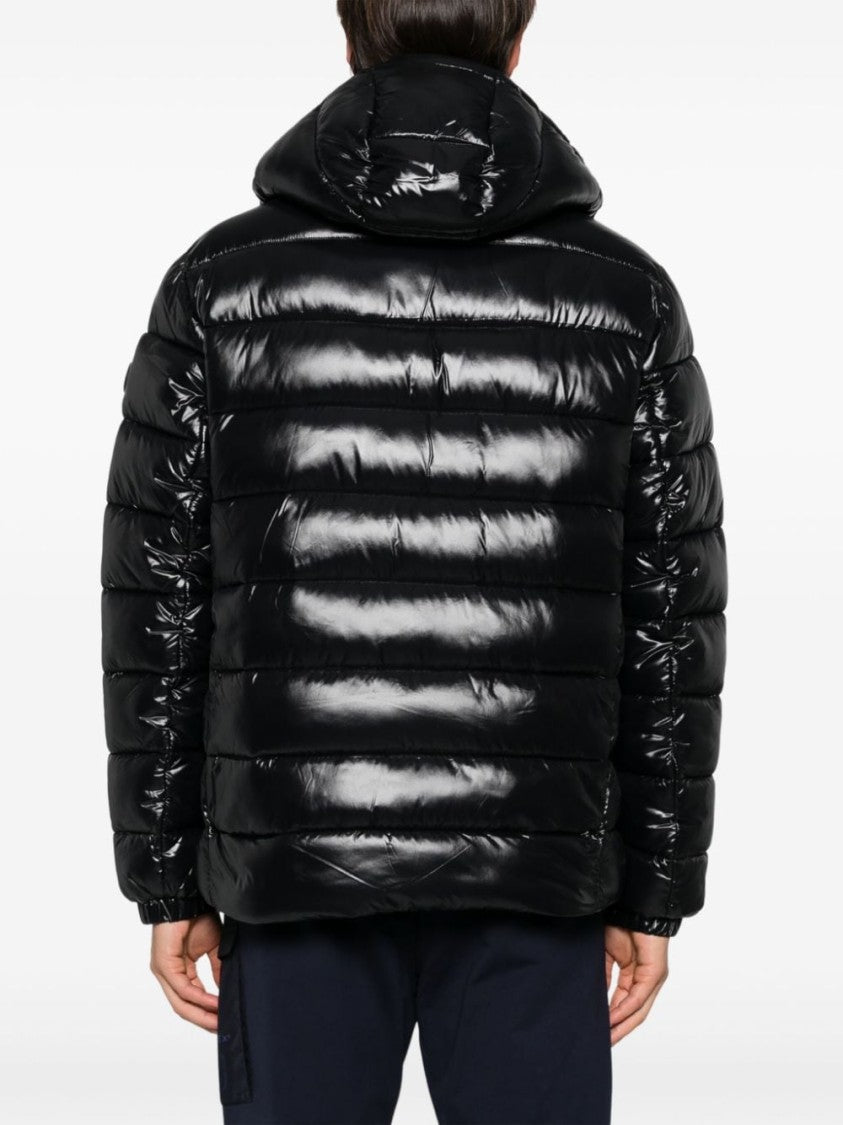 Save The Duck Short Quilted Puffer With Hood And Zippered Front