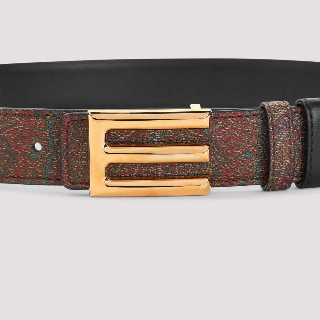 Etro Black Logo Buckle Belt
