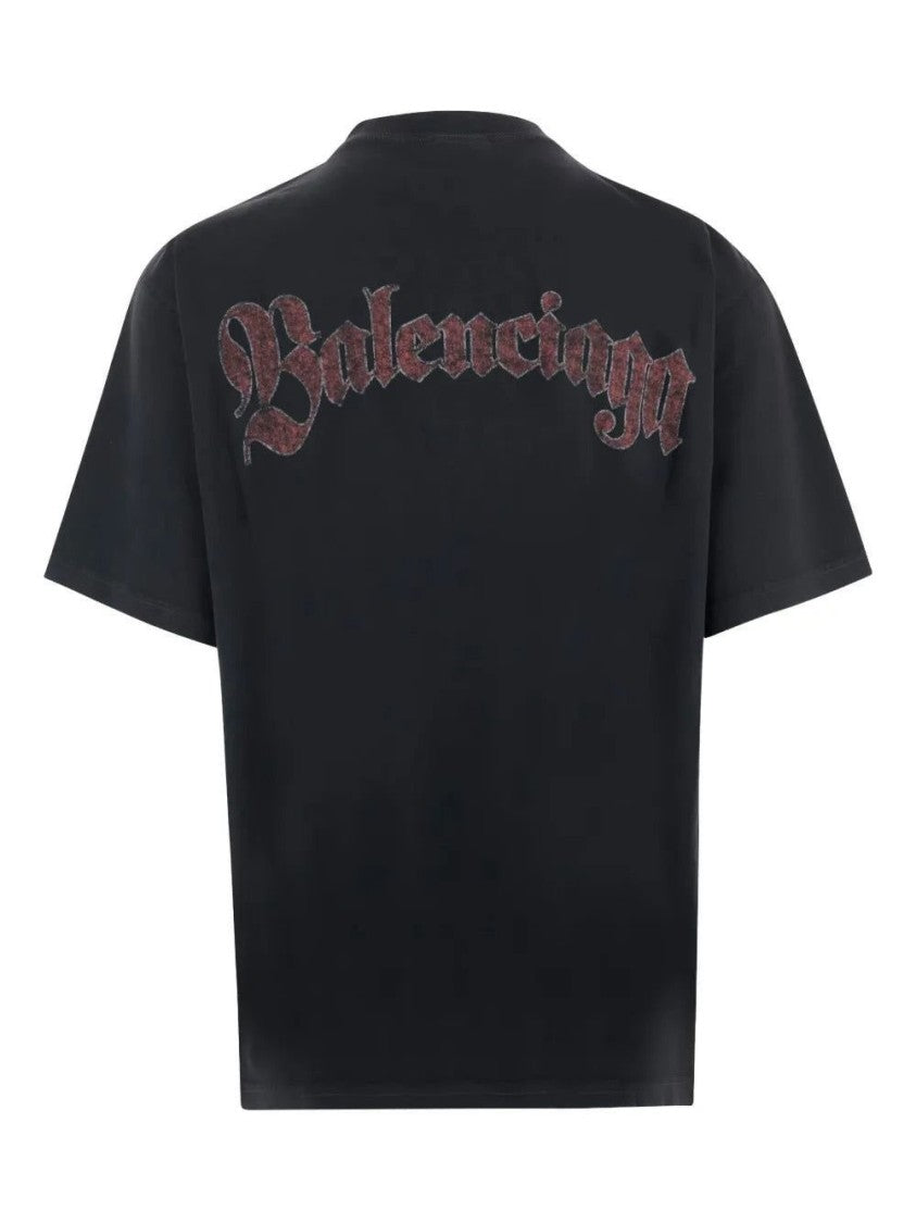 Balenciaga Timeless Black T-Shirt With Crew Neckline