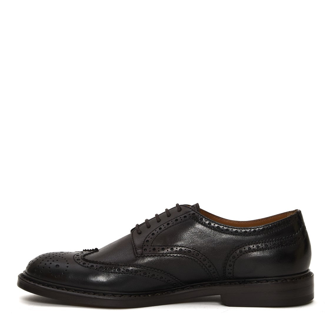 Doucal's Brown Leather English Lace-Up