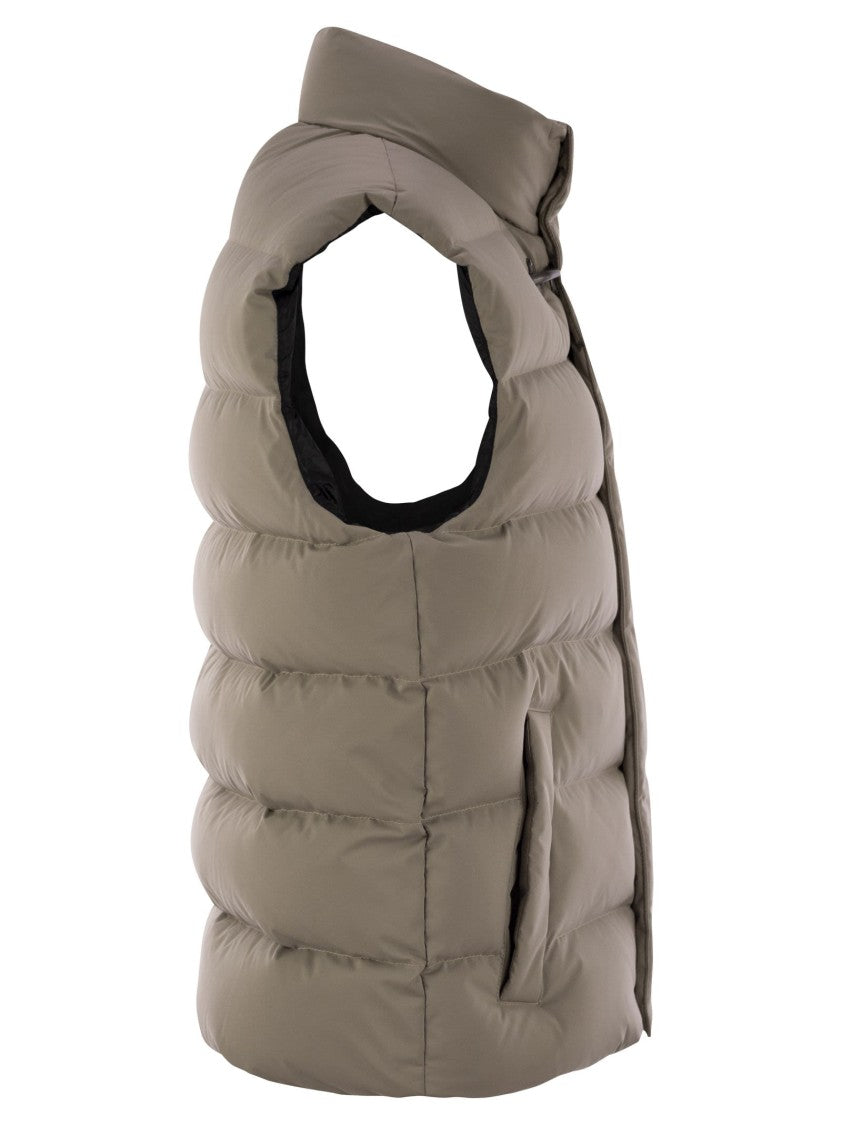 Fay Quilted Wool Carded Flannel Down Vest