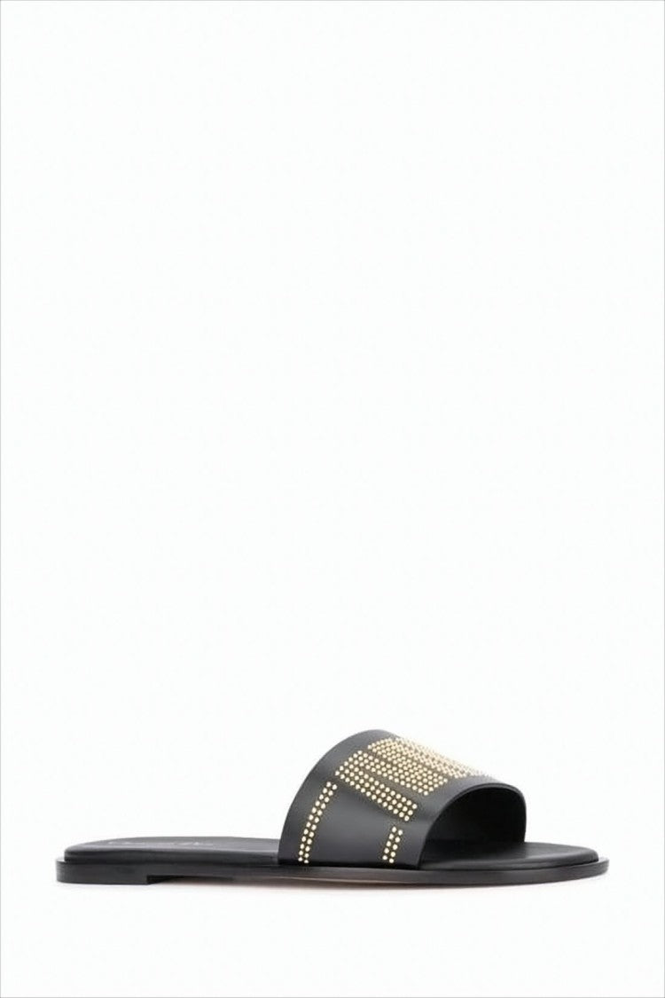 Christian Dior Geometric Studded Slide Sandal With Minimalist Design