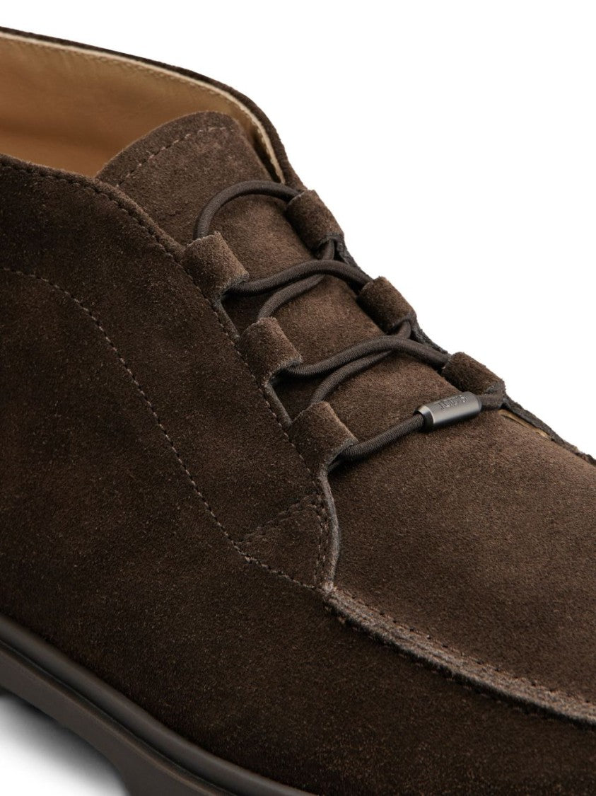 Tod's Low-Top Lace-Up Shoes In Smooth Suede