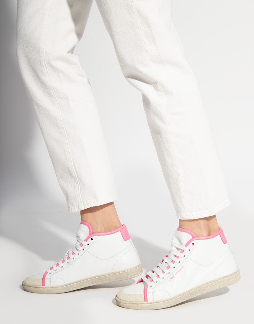Saint Laurent Sl/39 Logo Mid-Top Sneakers