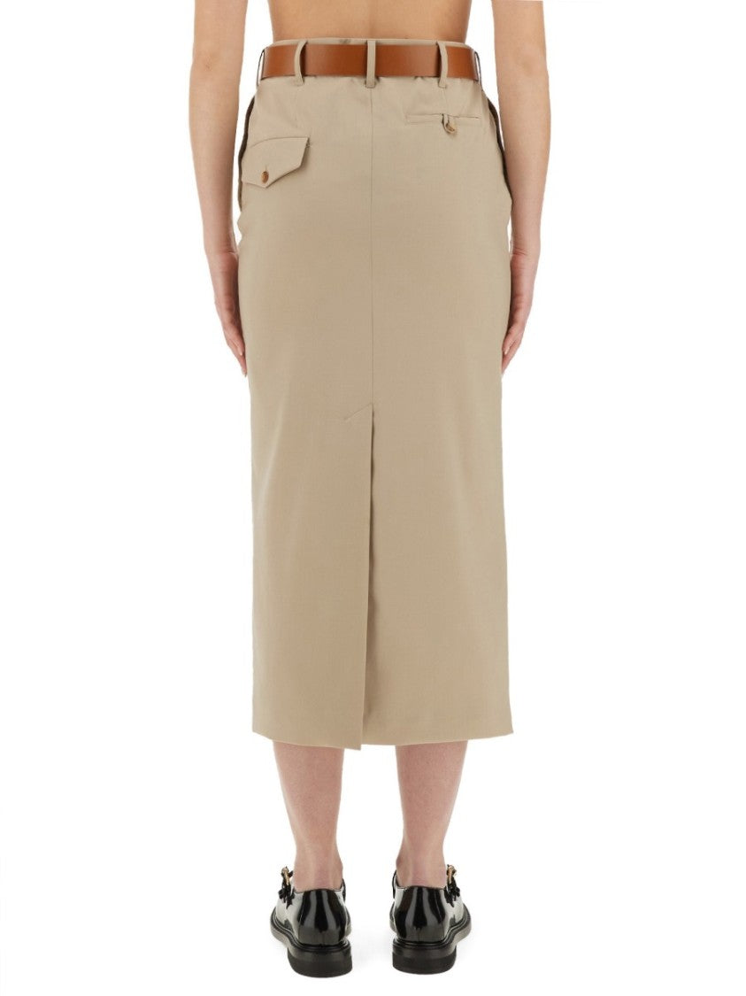 Moschino "Tailored Twist" Long Skirt