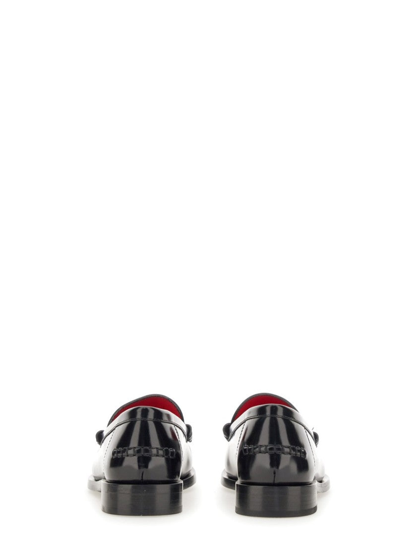 Ferragamo Black Leather Loafers