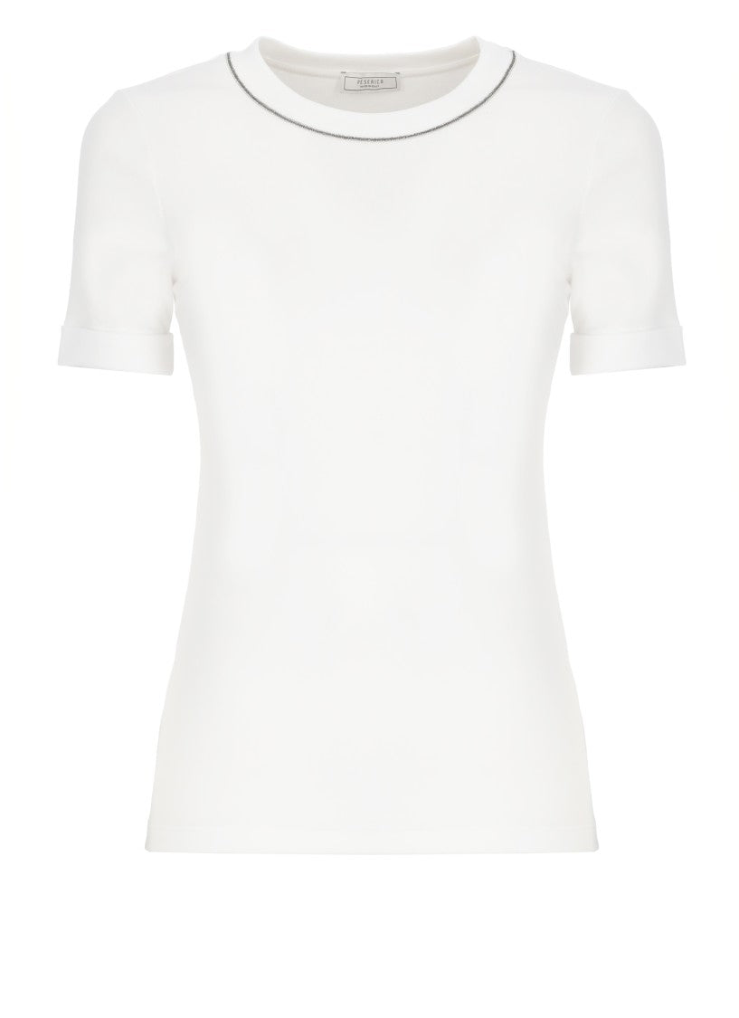 Peserico White Cotton T-Shirt