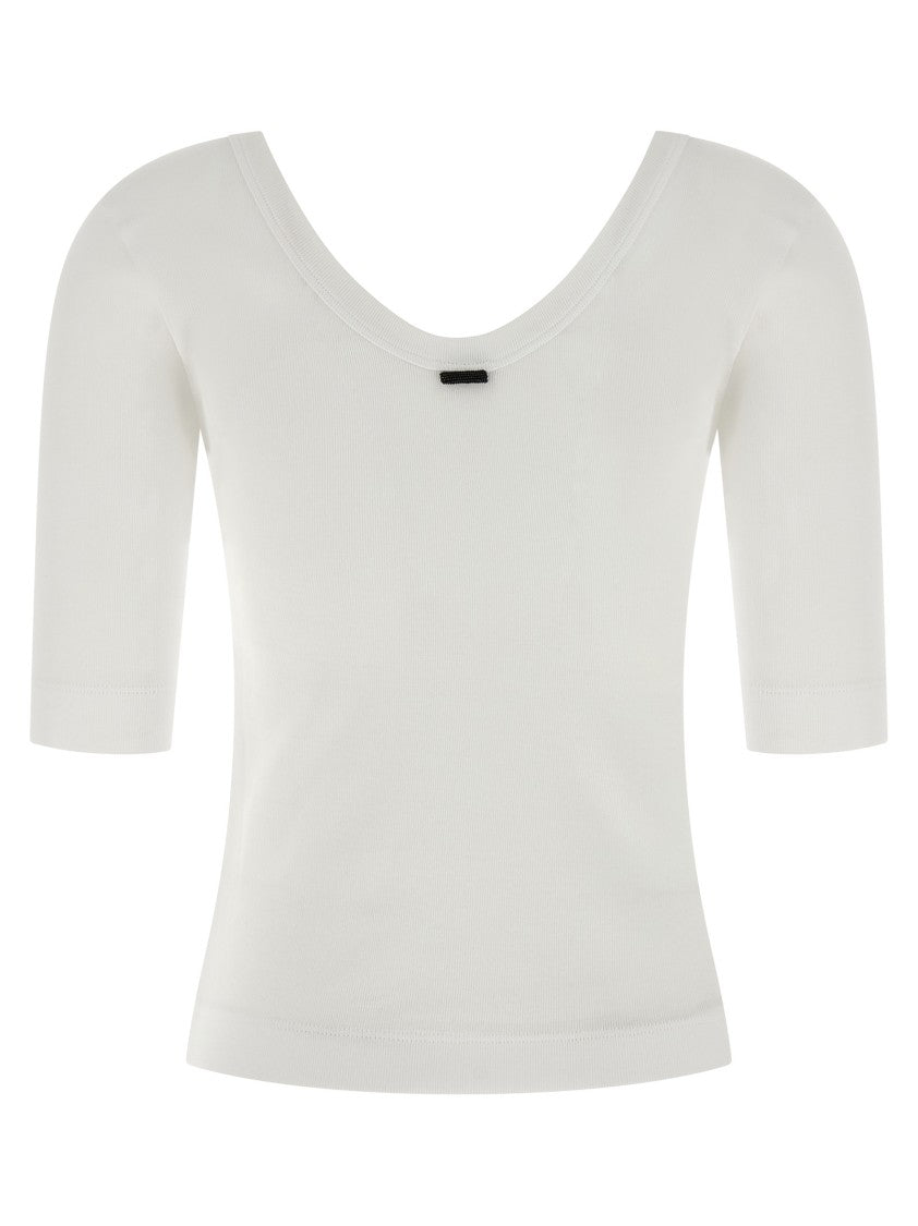 Brunello Cucinelli Stretch Ribbed Jersey T-Shirt