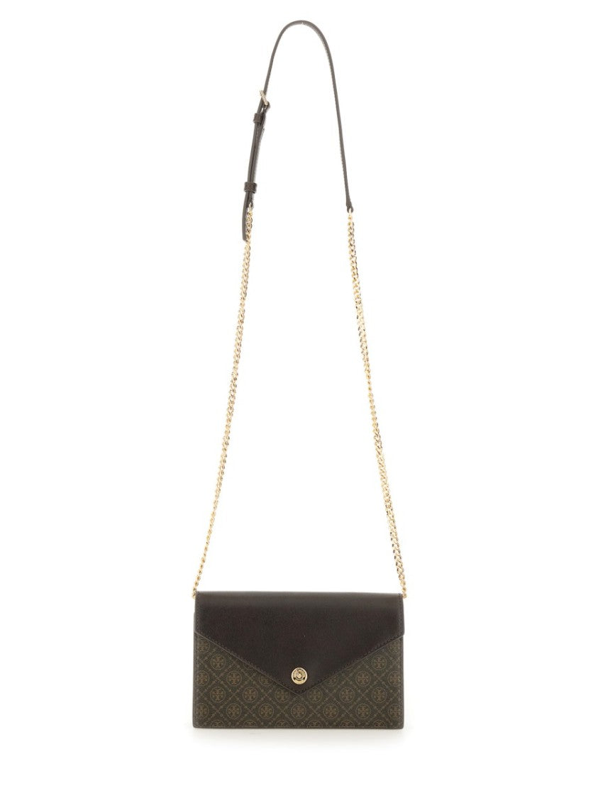 Tory Burch "T Monogram" Wallet With Chain