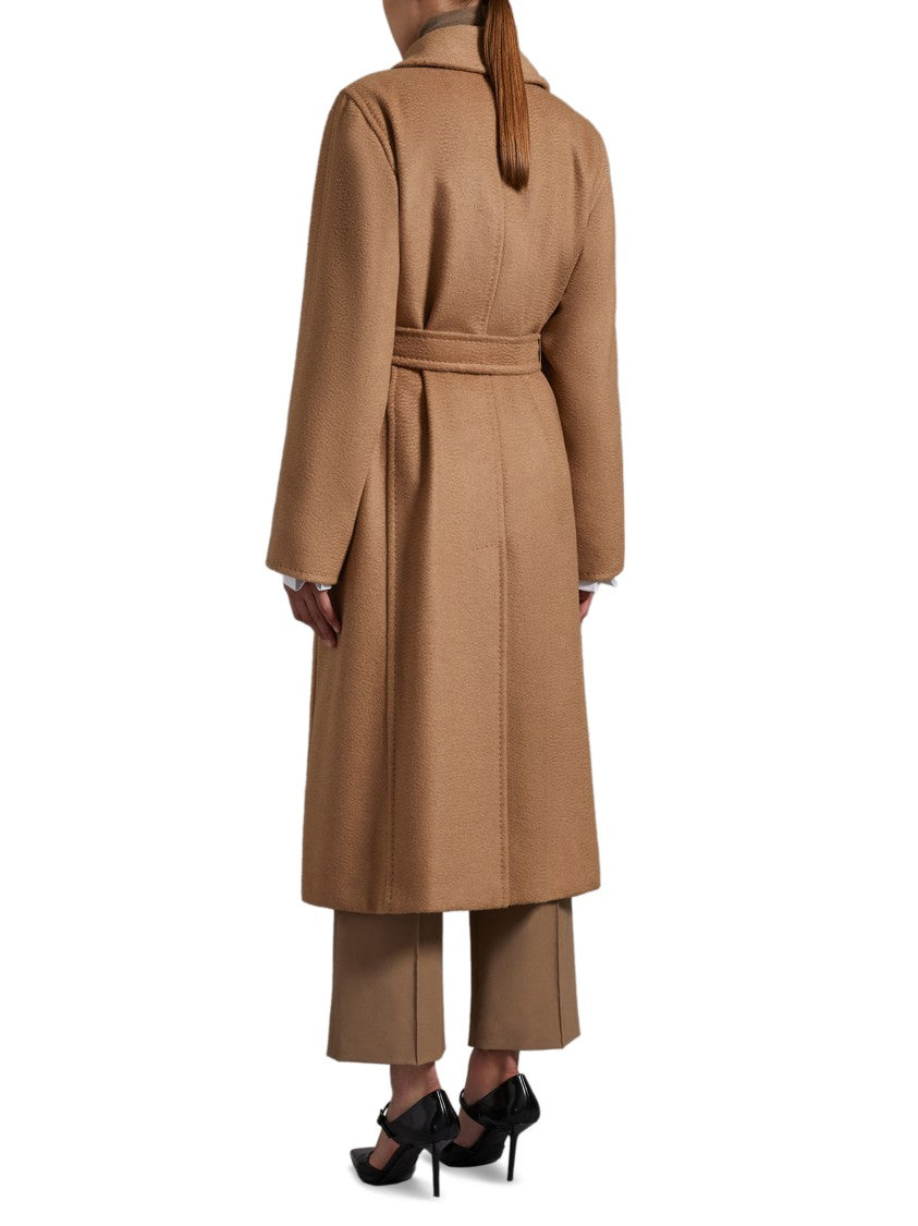 Max Mara Long Tailored Camel Coat With Wide Lapel