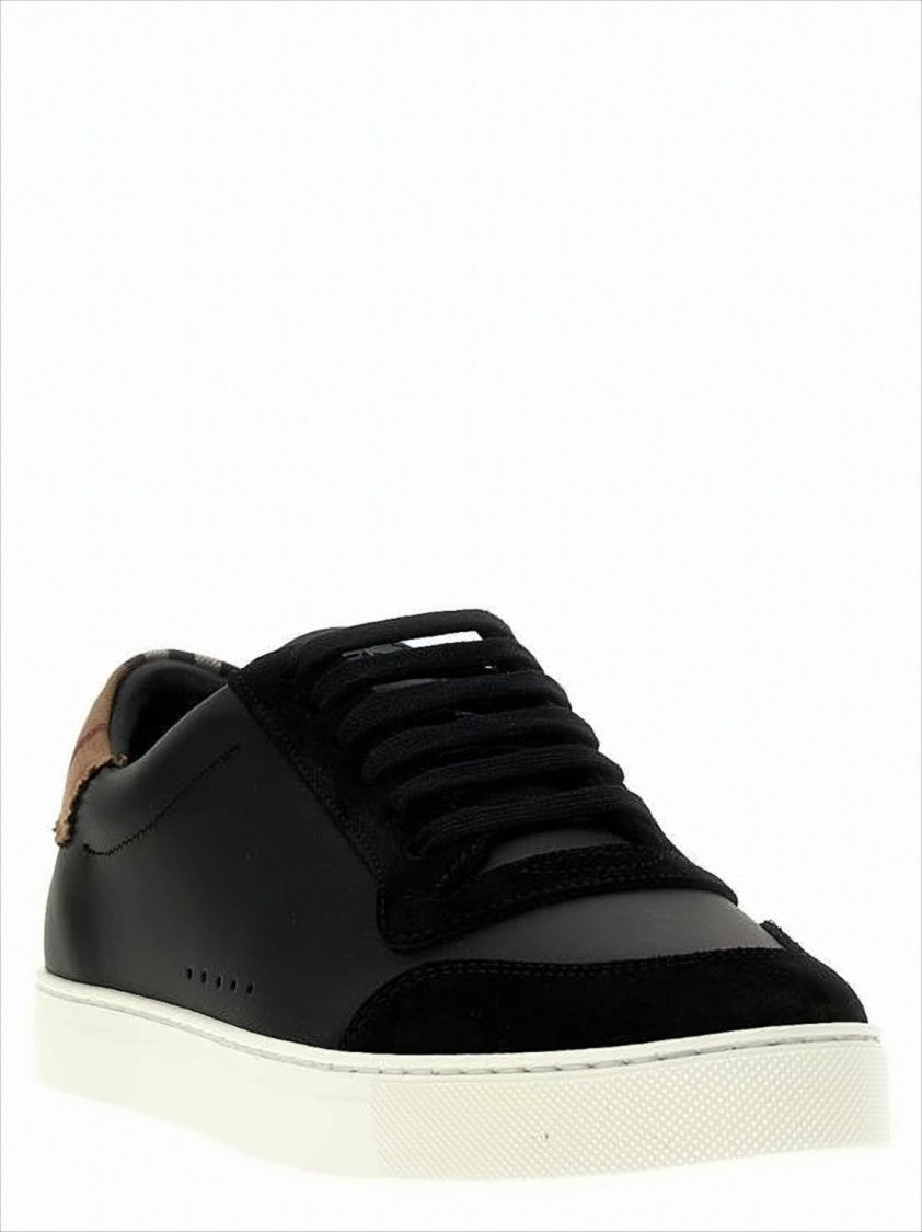Burberry Low-Top Black Sneakers With Suede Accents