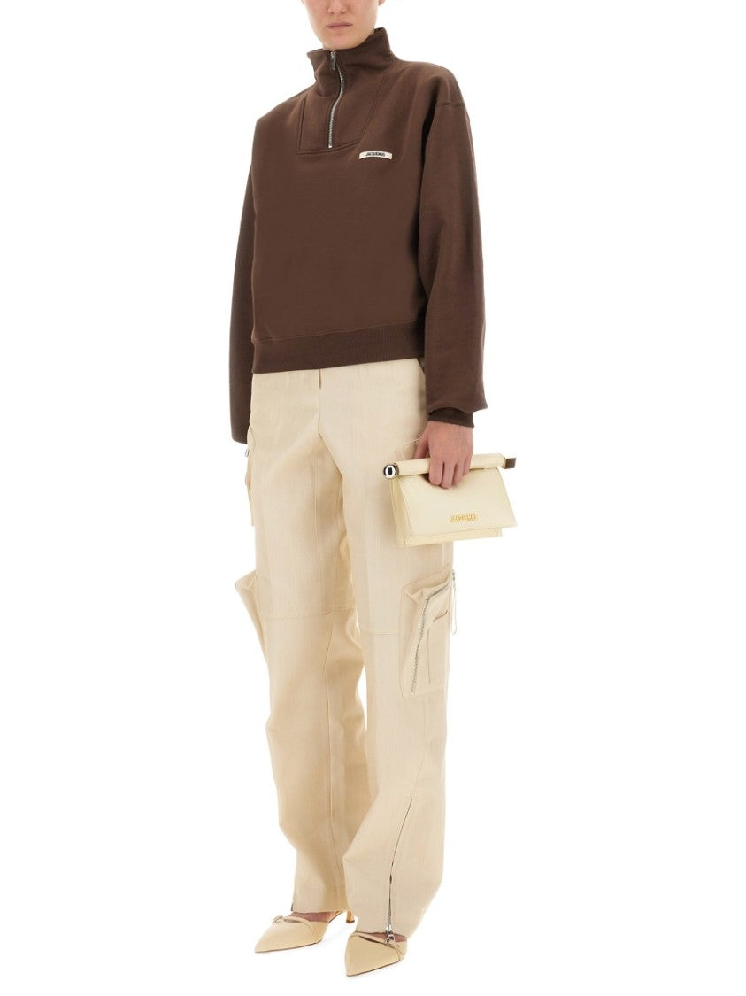 Jacquemus Grosgrain Sweatshirt With High Turtleneck