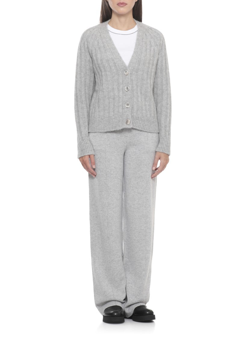 Peserico Grey Alpaca Cardigan