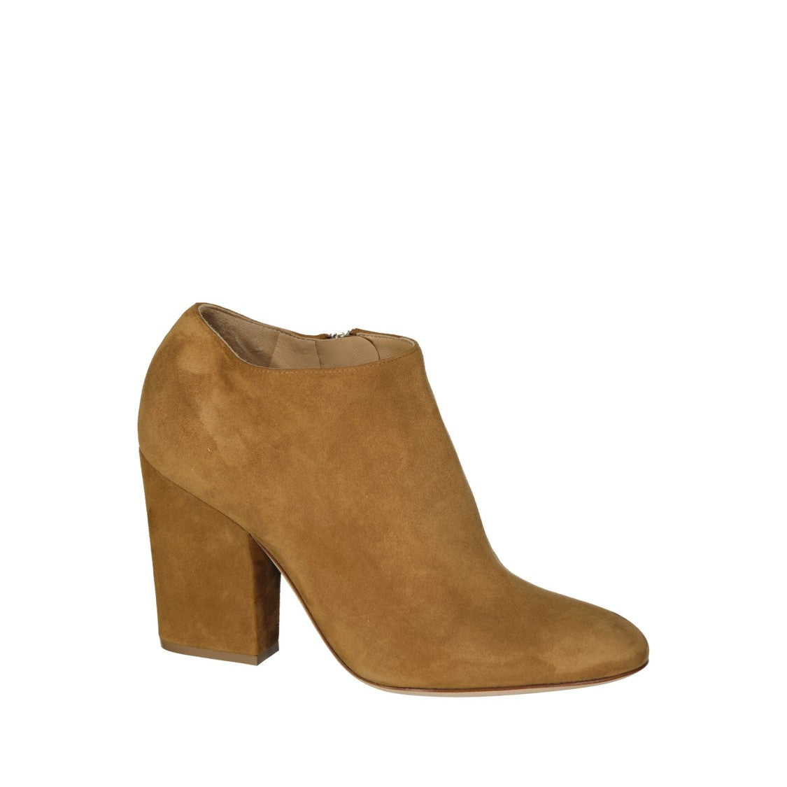 Sergio Rossi Brown Leather Boots With Modern Side Zip