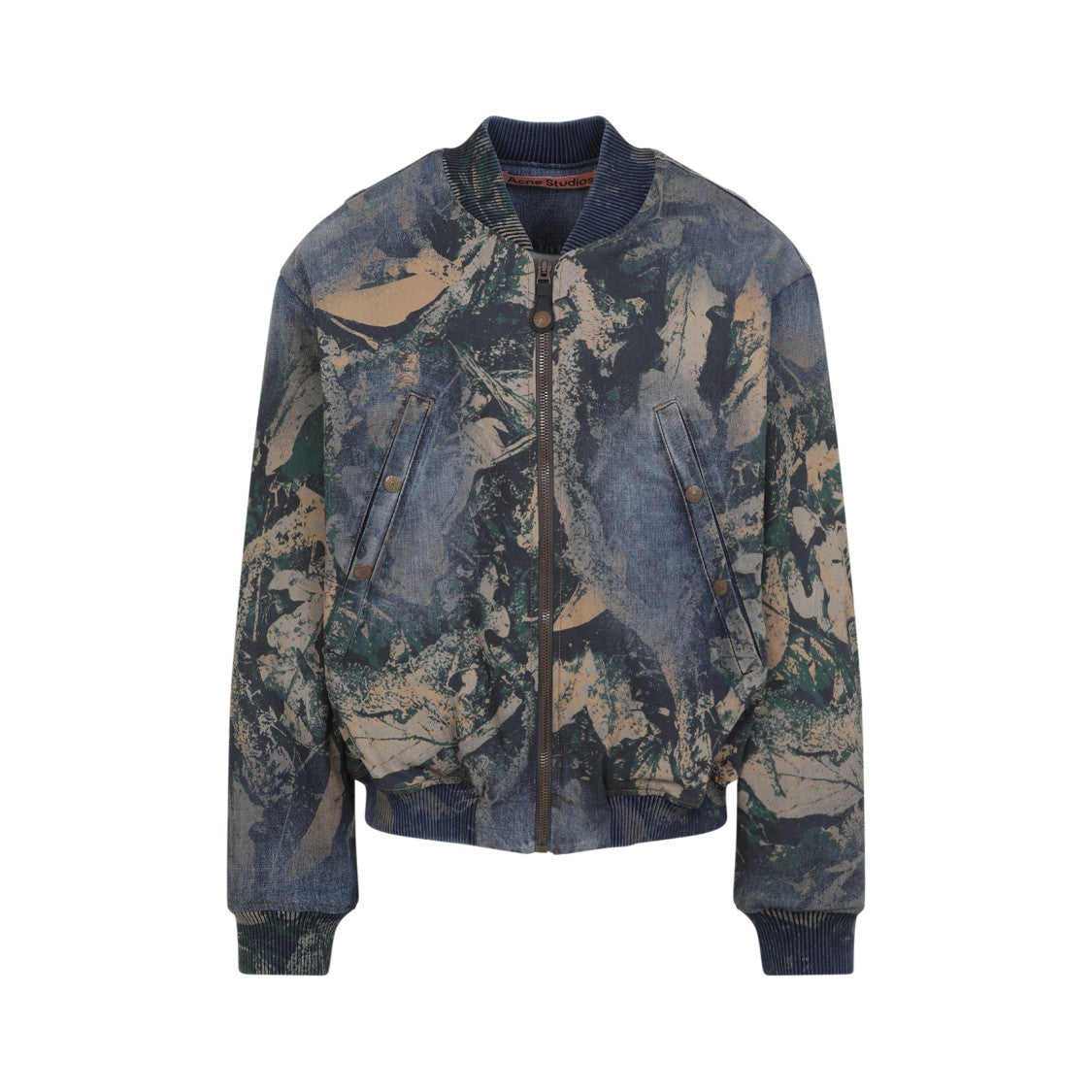 Acne Studios Abstract Pattern Brown Bomber Jacket