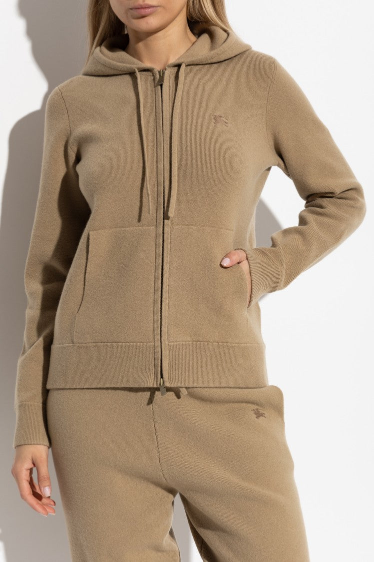 Burberry Cashmere Sweatshirt With Classic Zip-Up Design