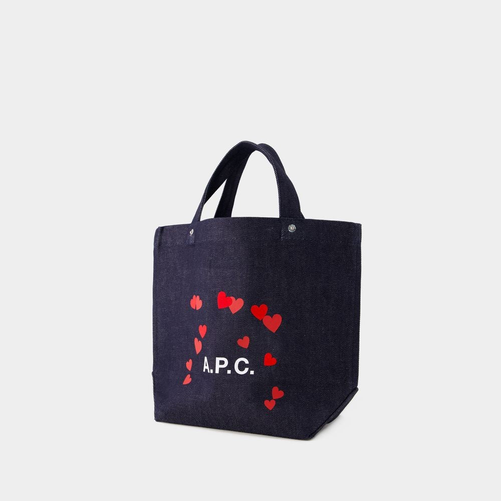 A.P.C. Thais Mini Blondie Shopper Bag - Cotton - Blue