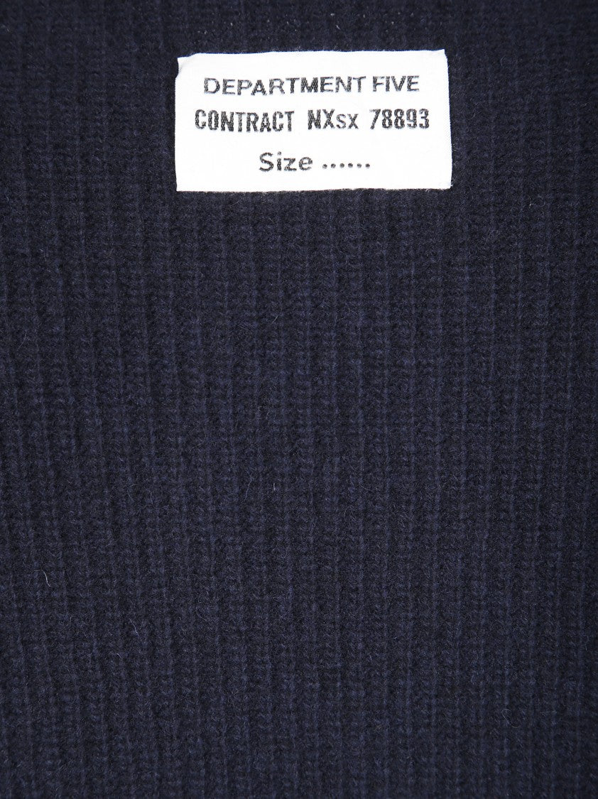 Department Five Ribbed English Cable Knit Sweater With Side Slits