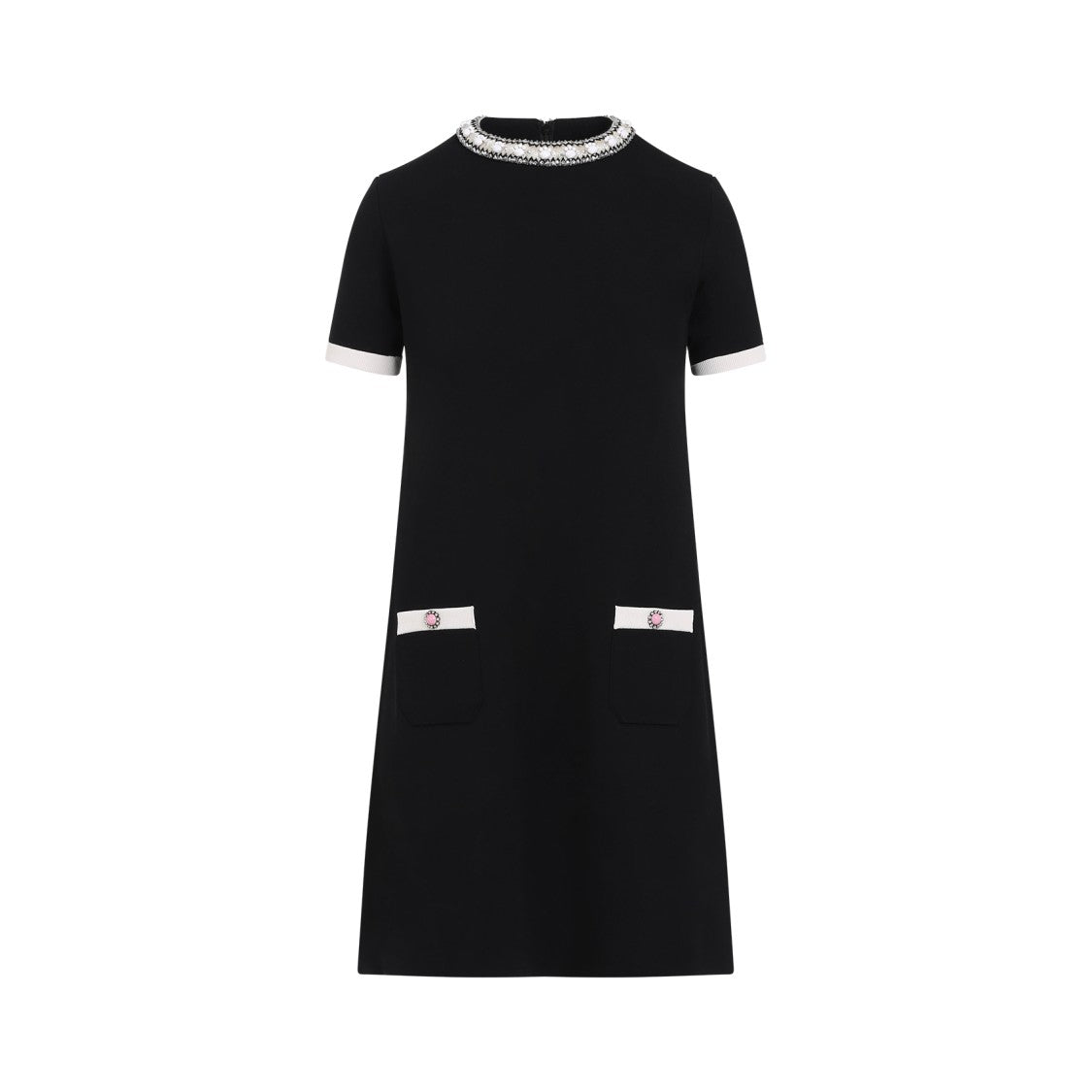 Valentino Black Acetate Mini Dress