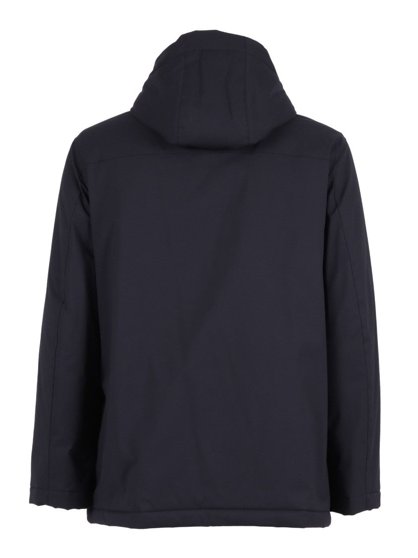 Fay Structured Black Cape With High Collar