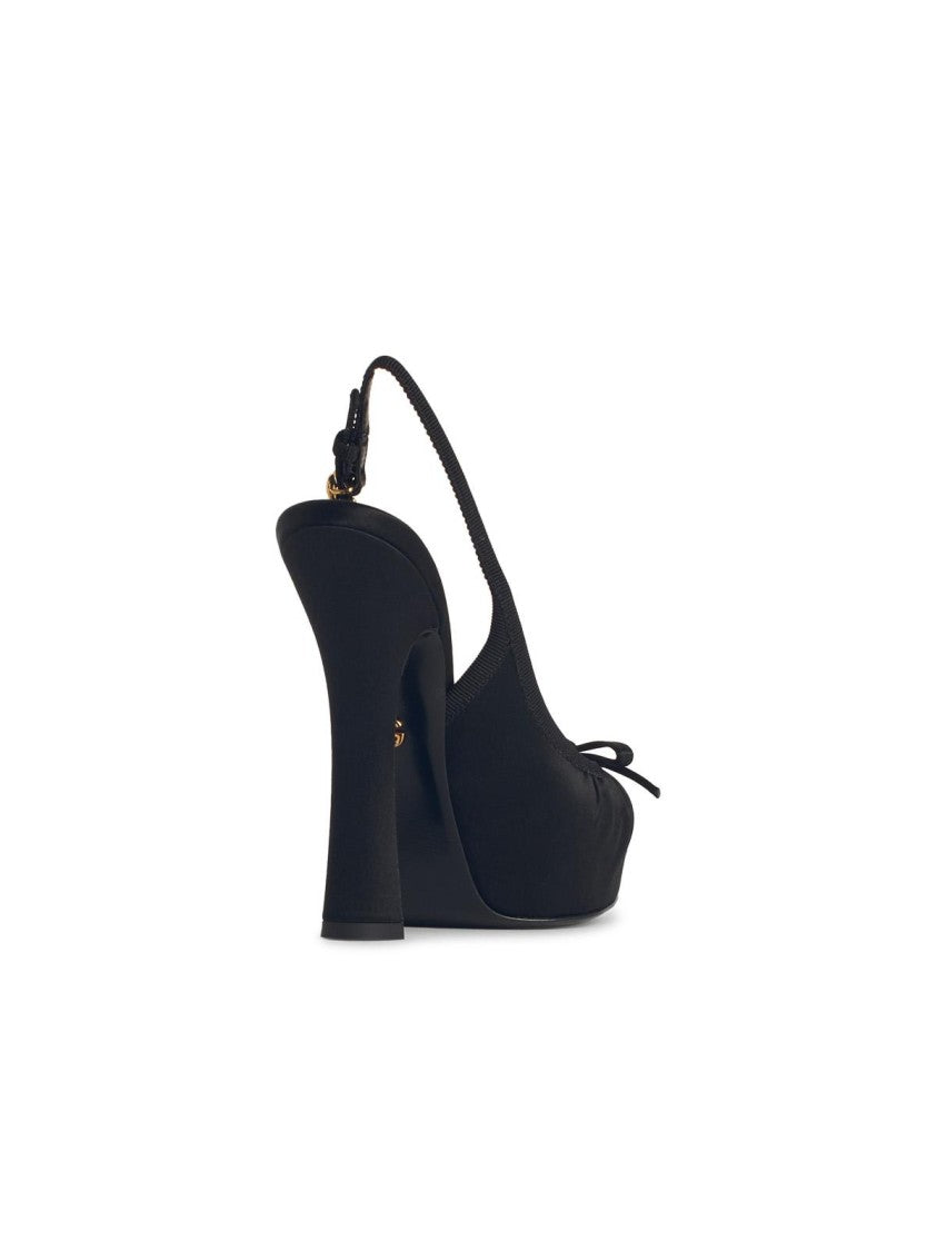 Dolce & Gabbana Black Satin Sandals
