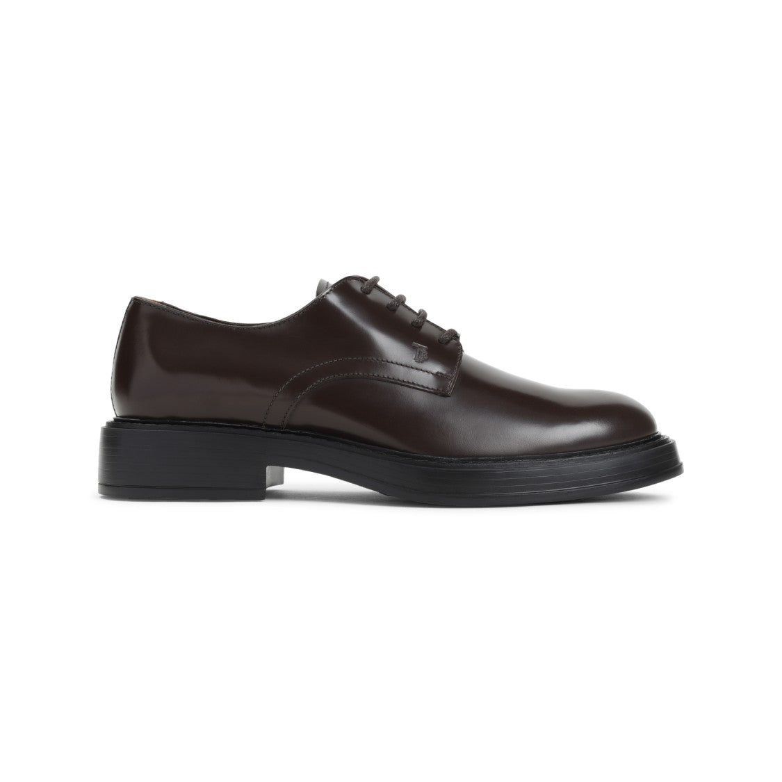 Tod's Dark Tobacco Brown Leather Derbies
